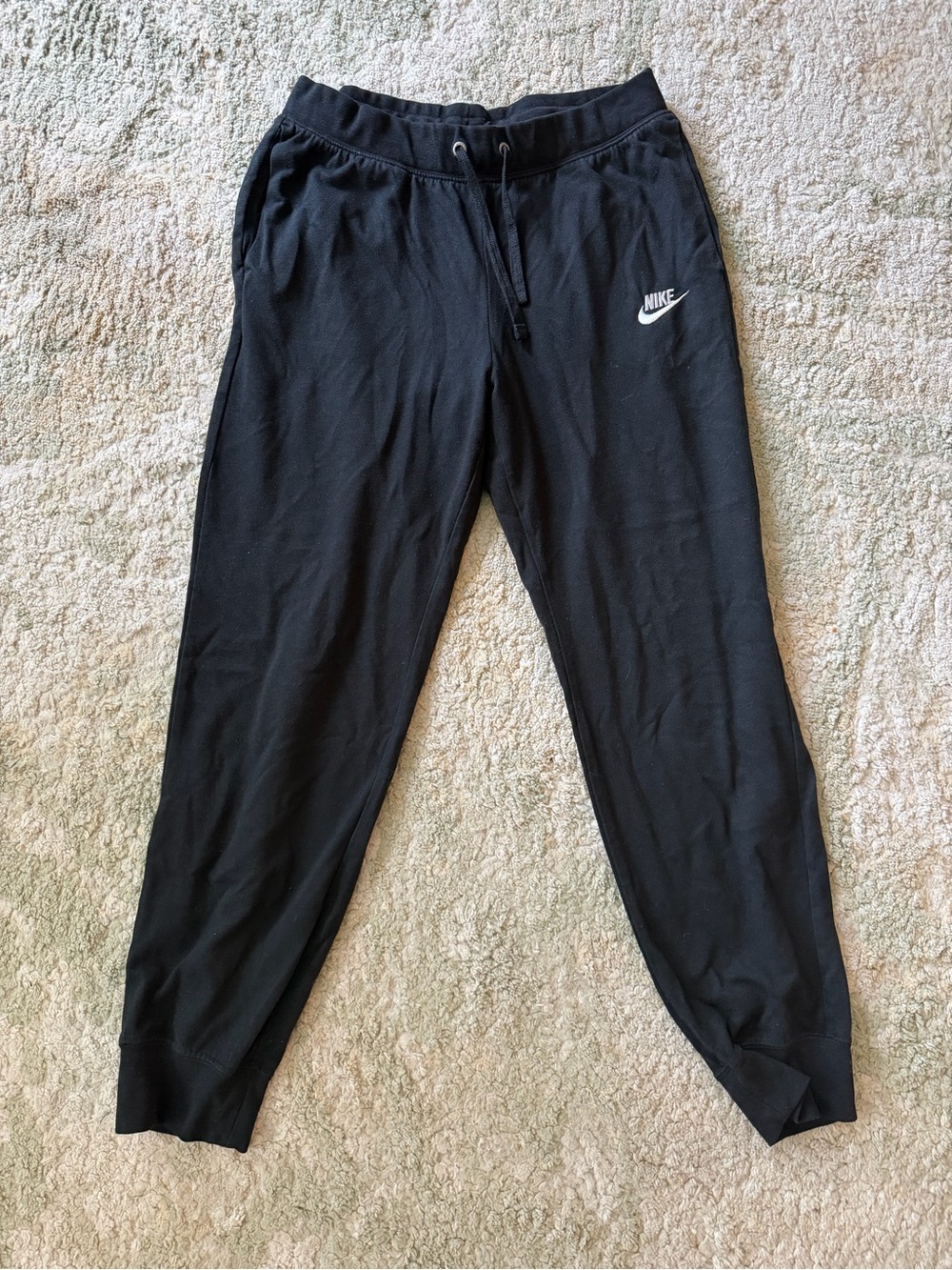 Nike Black Sweatpants with White Swoosh Tag